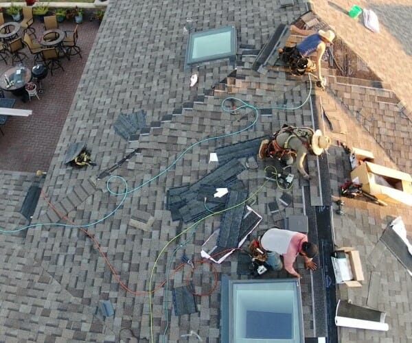 New roof installation in progress